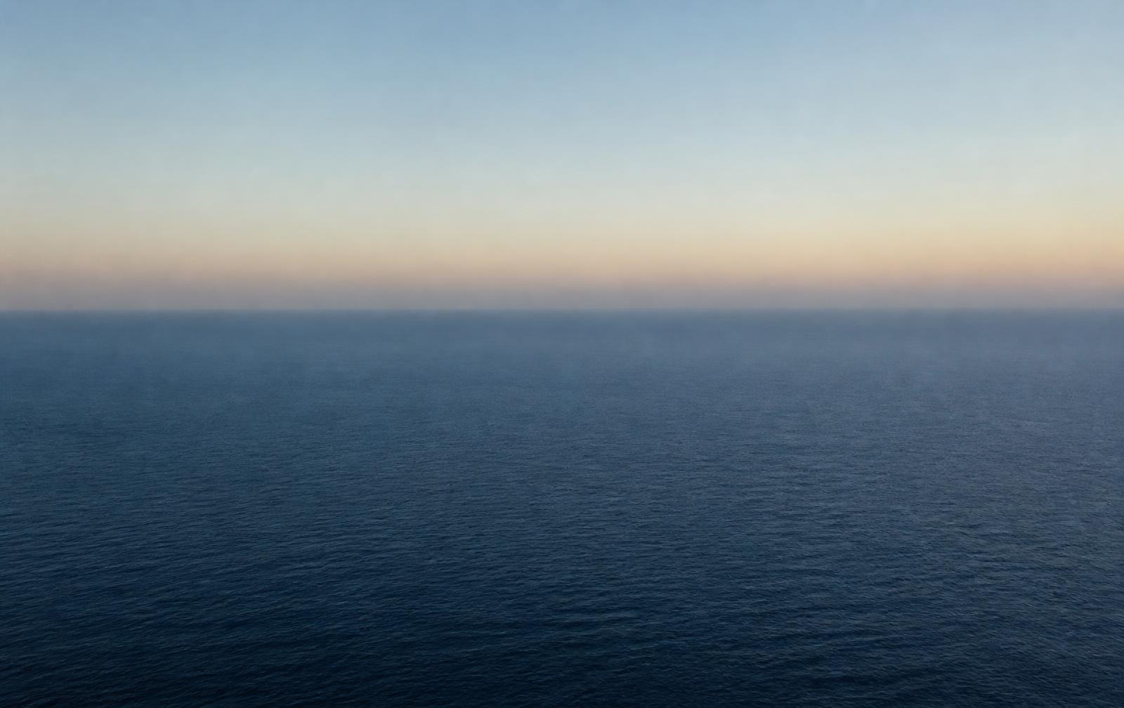 The Mediterranean horizon in soft muted light